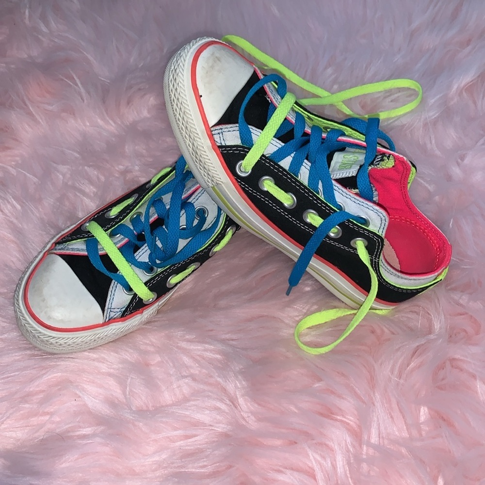 RARE Double Low Top Converse